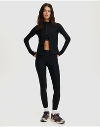 Cotton On Body Active - Fleece Lined Long Sleeve Zip Thru