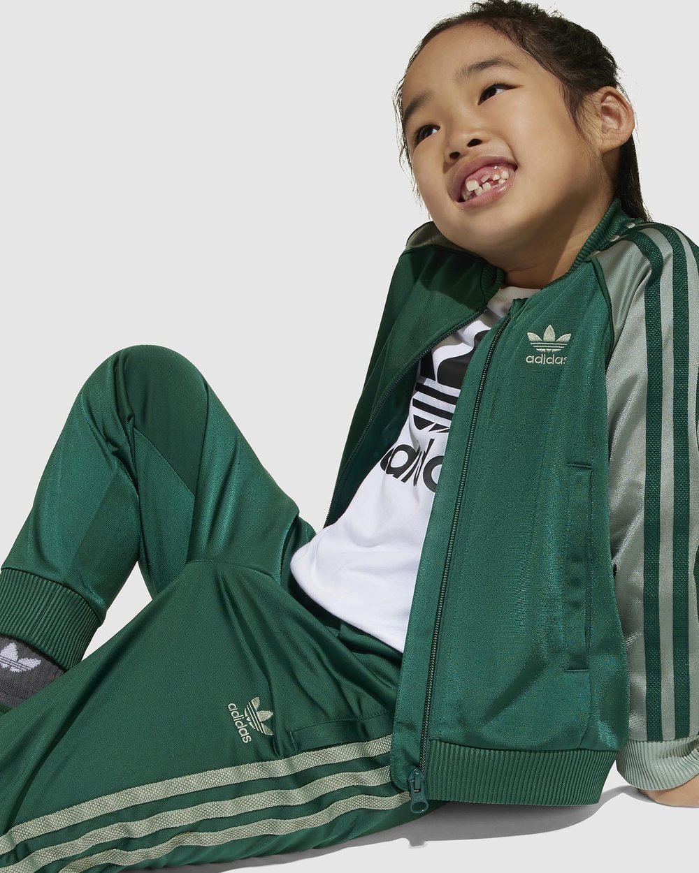 adidas gazelle silver green womens Adidas Toddlers' Unisex Originals Superstar Tracksuit Set Black/White