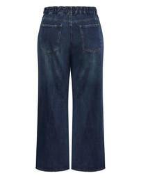 City Chic - Plus size Harley Fit Talia Wide Leg Short Jean - dark wash