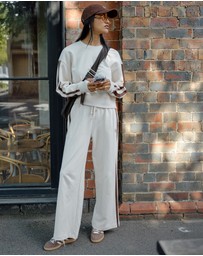 Ceres Life - Gigi Wide Leg Terry Trackpant