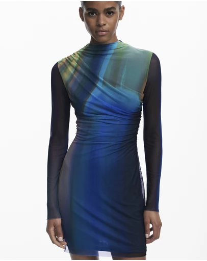 Desigual - Ombre tulle dress
