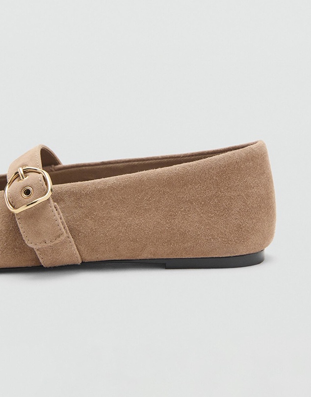 M.N.G - Suede Leather Ballet Flats