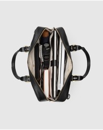 Republic of Florence - The Madrid Matt Black Briefcase