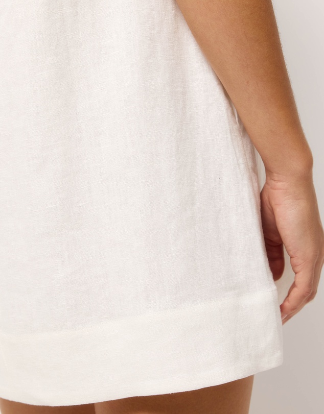 AERE - Eve Mini Linen Shift Dress