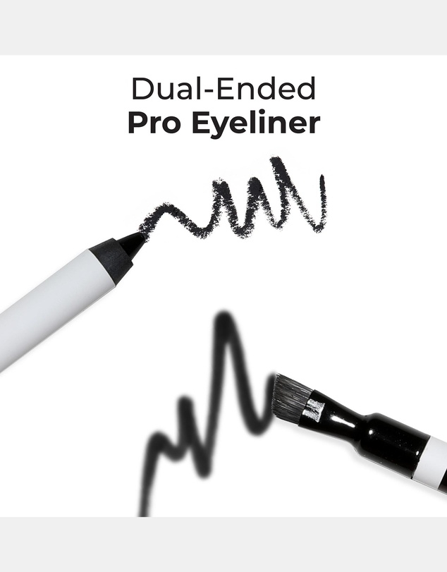 MCoBeauty - Dual-Ended Pro Pencil Eyeliner - Black
