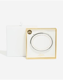 Lovisa - Waterproof Stainless Steel Cubic Zirconia Heart Bangle