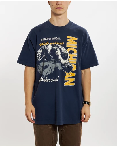 Vintage by The Real Deal - Pre Loved - 90s NCAA University of Michigan Wolverines Tee