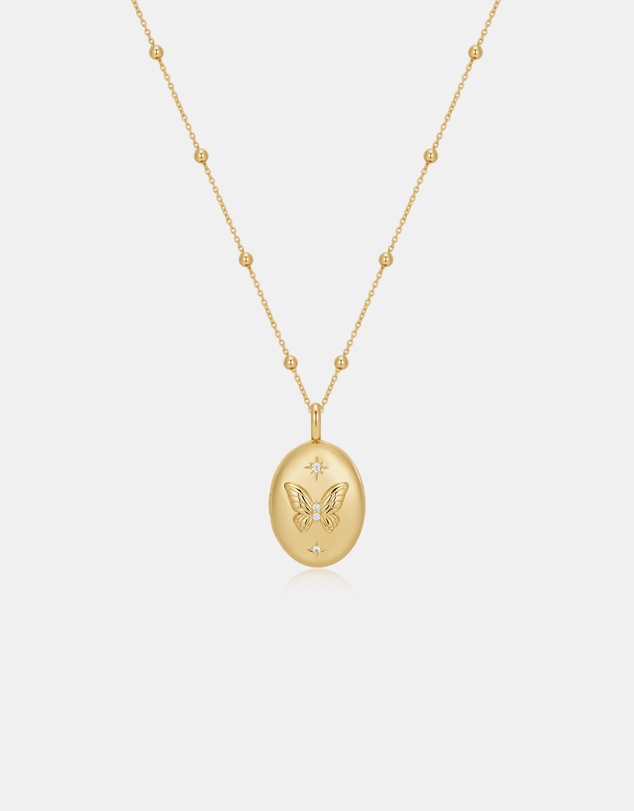 Ania Haie - Gold Butterfly Locket Necklace