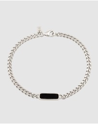 Kuzzoi - ICONIC EXCLUSIVE - Curb Chain Bracelet with Enamel Detail in 925 Sterling Silver