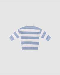 Kynd Baby - Knit Stripe Jumper in Sky Blue Stripe