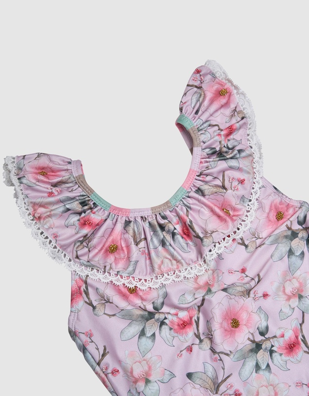 Olga Valentine - Ruffle Neckline One piece (Hand beading)