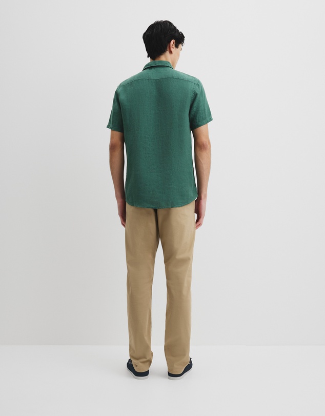 Country Road - Organically Grown Linen Regular Fit Short Sleeve Shirt