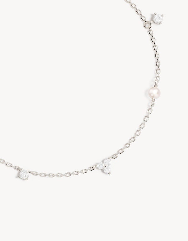 By Charlotte - Delicate Pearl and Crystal Bracelet