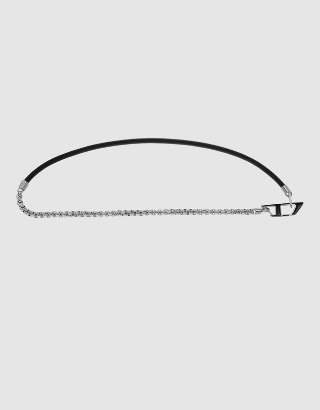 Diesel - Leather/Steel Two Tone Bracelet