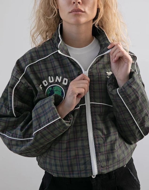 Found - Forest Plaid Track Jacket