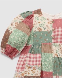 Purebaby - Patchwork Dress -Kids-Babies