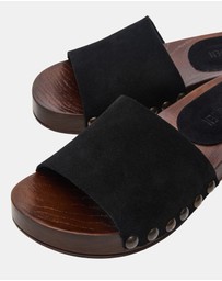 Steve Madden - Cento Black Suede Sandals