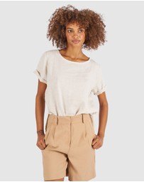 CAMIXA - Teena Linen T-shirt Top