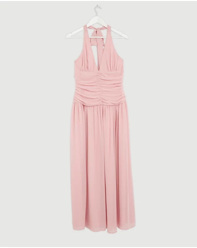Revibe - Repaired CHANCERY Talara Halter Maxi Dress - AU 10