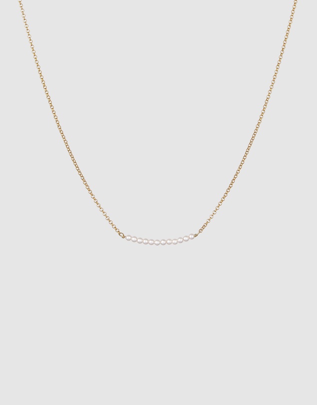 Elli Jewelry - Necklace Pearl Dainty 925 Sterling Silver Gold-Plated