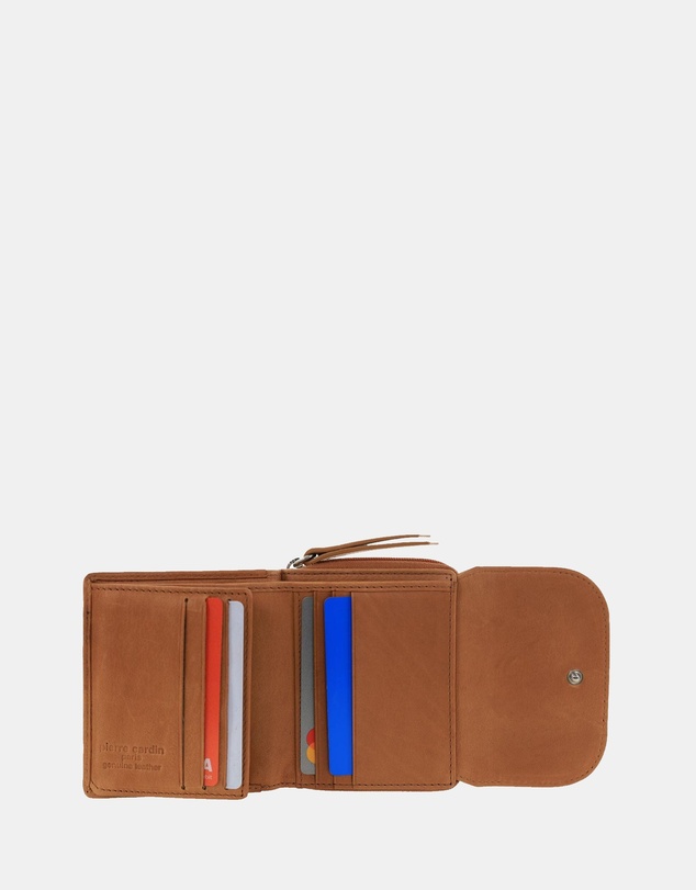 Pierre Cardin - Pierre Cardin Ladies Leather Tri-Fold Tab Wallet