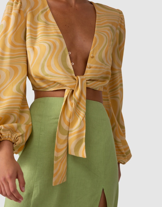 The Wolf Gang - Montana Tie Front Blouse