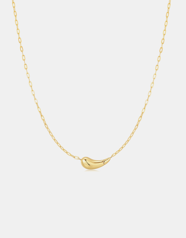 Ania Haie - Gold Curved Teardrop Necklace