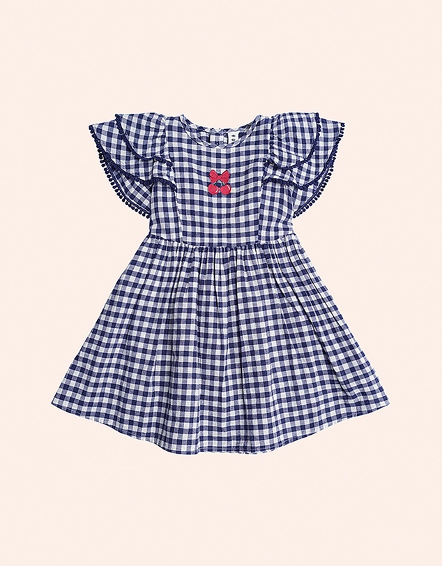 Huxbaby - Cherry Pie Frill Dress Checks - Babies