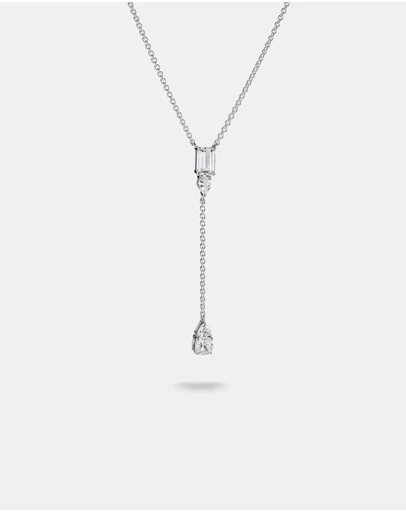 THOMAS SABO - THOMAS SABO Y Necklace with White Zirconia Stones Silver