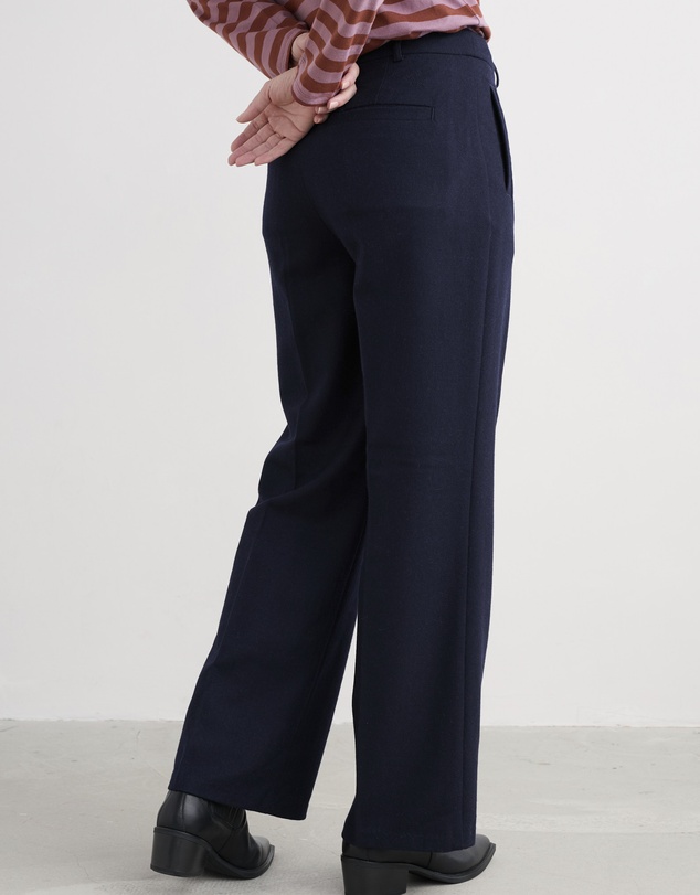 Seasalt - Lowena Wool-blend Straight Leg Suit Trousers