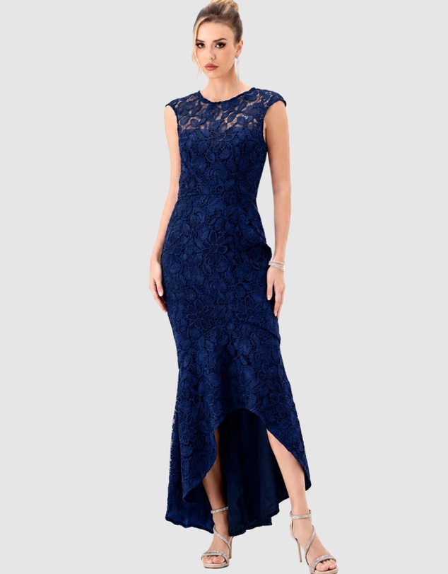 Bariano - Freida Lace Hi Lo Dress