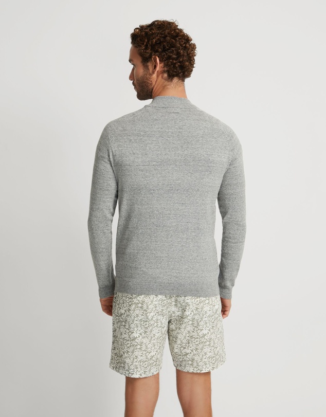 Oxford - Perry Zip Collar Knit Top