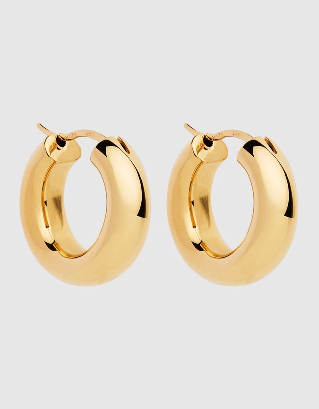 Najo - Cocoon Yellow Gold Hoop Earring