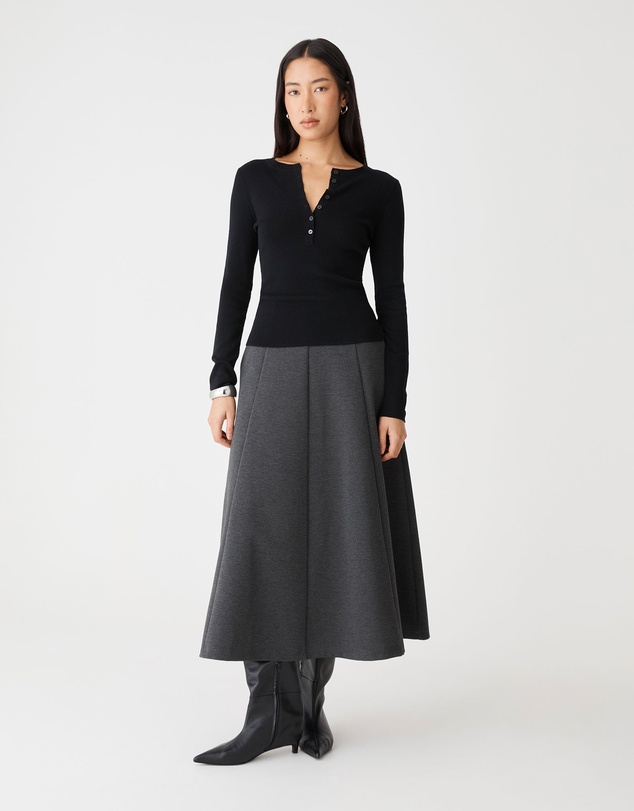 Forcast - Janice A-Line Ponte Skirt