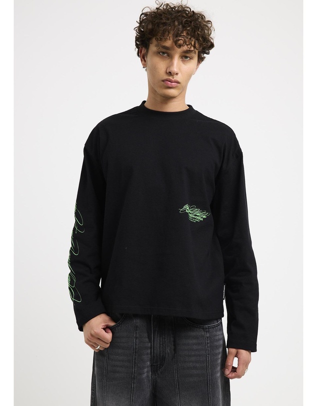 Black Noise White Rain - Charm Long Sleeve Shirt
