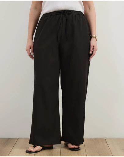 Atmos&Here Curvy - Marlow Tie Waist Tailored Pants