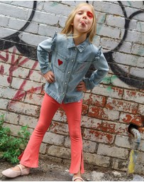 Rock Your Kid - Disco Flare Legging in Raspberry