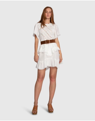 Belle & Bloom - The Softest Spell Ruffle Mini Dress