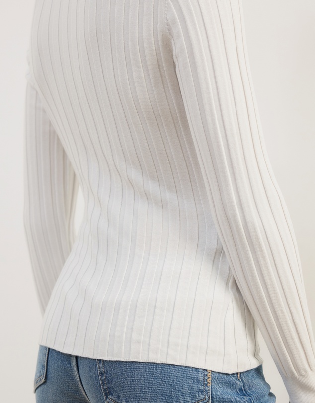 Atmos&Here - Rumi Long Sleeve Fitted Rib Knit Top