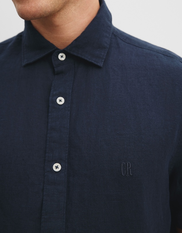 Country Road - Organically Grown Linen Regular Fit Short Sleeve Shirt