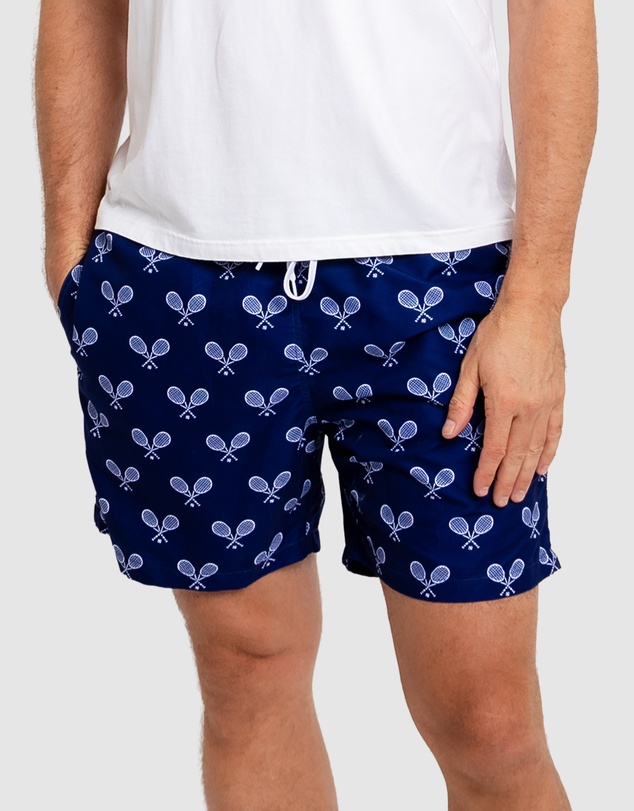 Sant And Abel - Men's Tennis Navy Swim Shorts