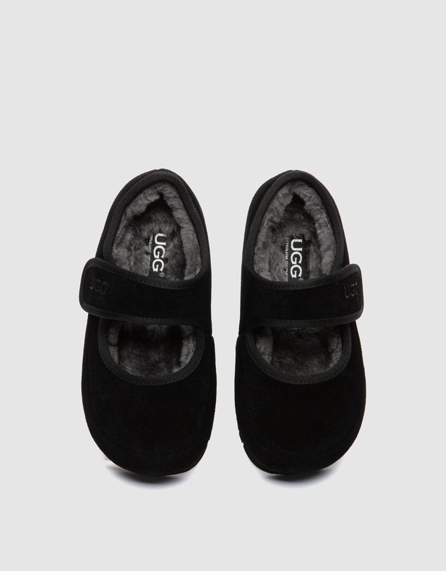 EVERAU - Australian Shepherd Ugg Millie Kids Cow Suede Upper Loafer Oxfords Flats