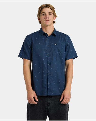 DARK DENM DITSY HIBISCUS WOVE