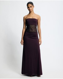 Lover - Raven Contrast Net Maxi Dress