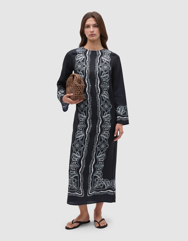 Seed Heritage - Scarf Print Midi Dress