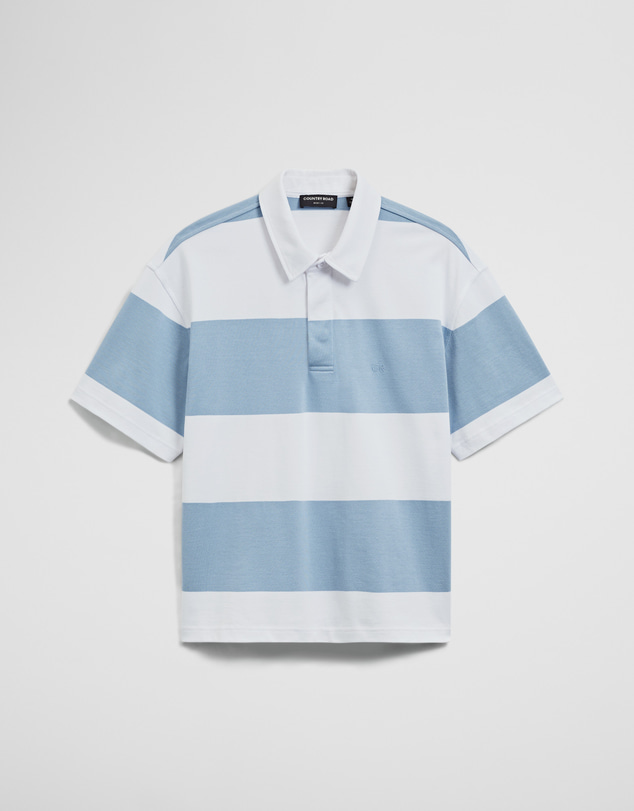 Country Road - Short Sleeve Australian Cotton Stripe Rugby Polo