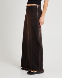 Insight - Panelled Denim Maxi Skirt