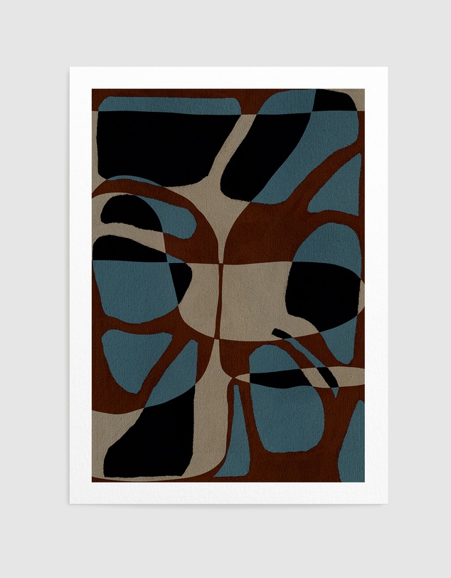 Olive et Oriel - Contour 4 by Shatha Al Dafai Art Print