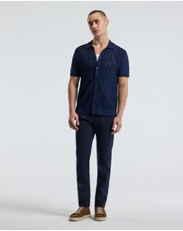 Calibre - Cable Short Sleeve Knit Shirt Royal Blue