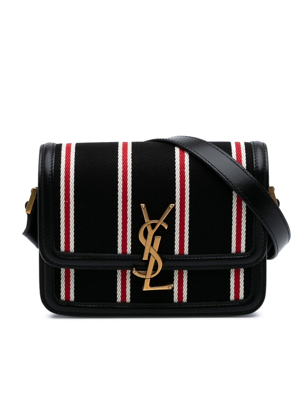 Pre-Loved by Azura Reborn - Pre-Loved Small Canvas Striped Solferino Satchel In Box